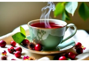 Hawthorn and Rose Tea for Heart Health and Circulation Support