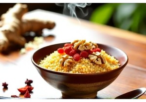 Qi Invigorating Breakfast Bowls with Millet Goji and Walnuts